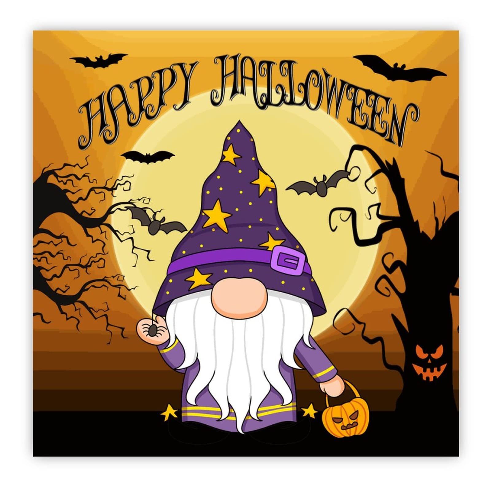Décoration murale en bois massif durable pour remplacer les accessoires d'Halloween jetables