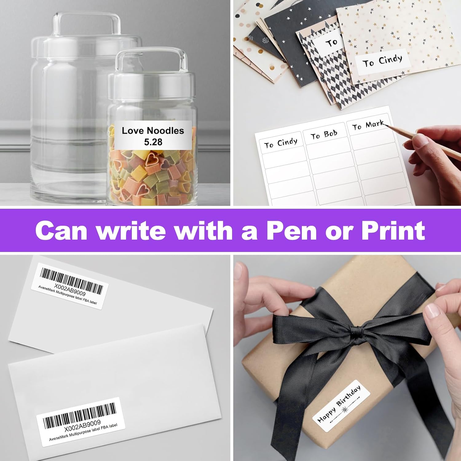 500 Sheets 15000 Address Labels, AveneMark 30-UP 1" x 2-5/8" Shipping Sticker Papers for Laser and Inkjet Printers, 30 Labels per Sheet - Image 5