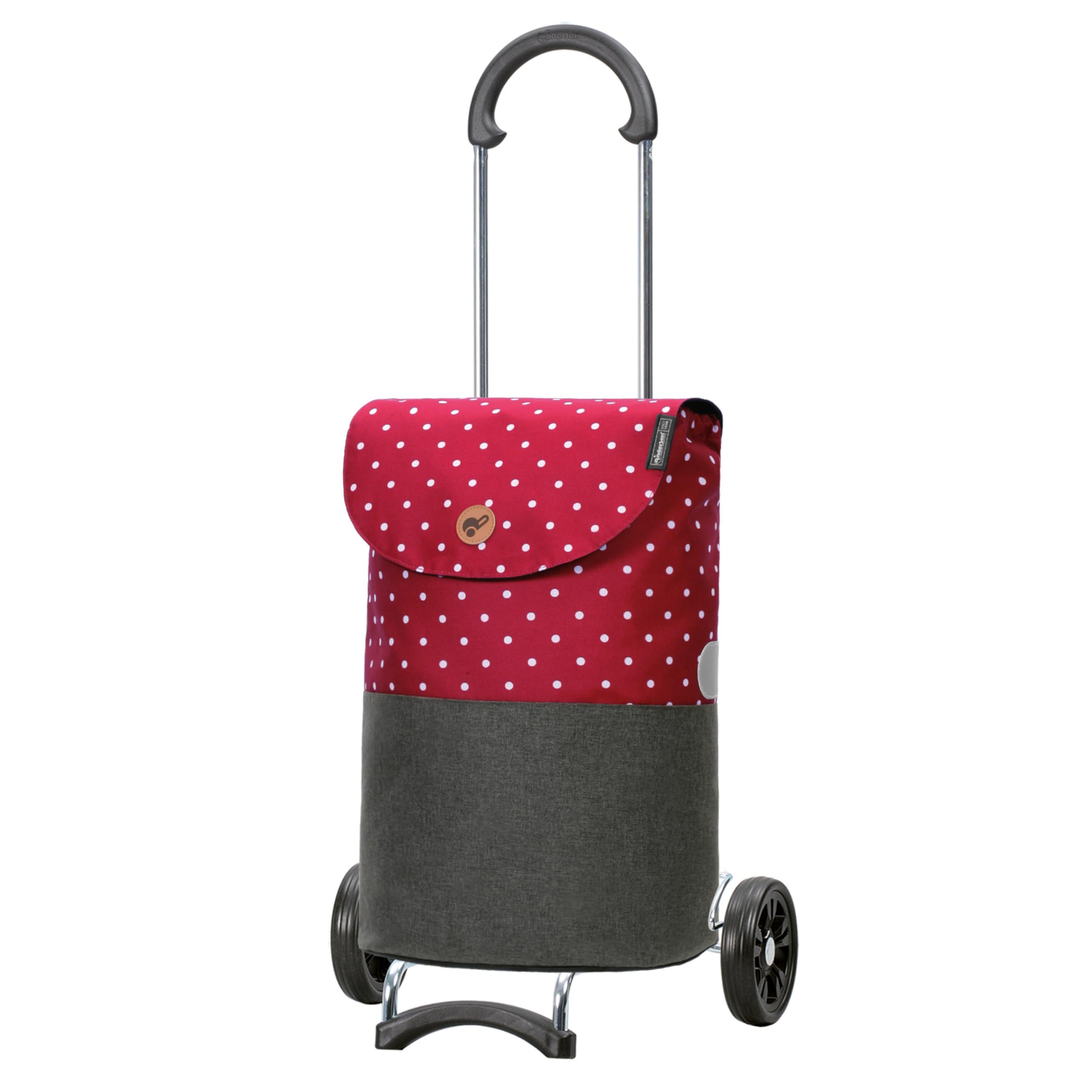 ANDERSEN Einkaufstrolley - Scala Shopper Duko rot 36 L Shopping,wasserabweisend, klappbar, leichtgängig, leise Räder
