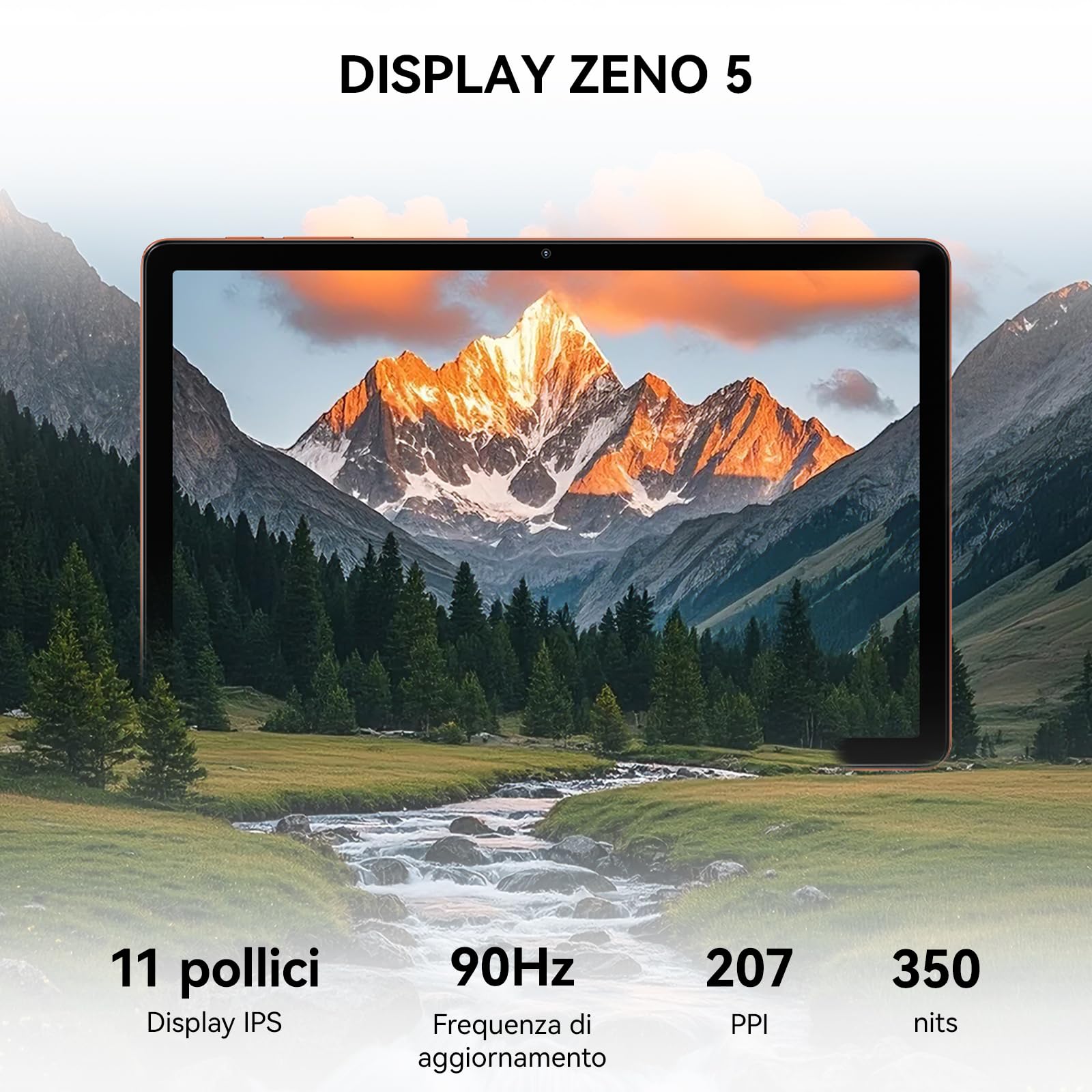 ZENO5 Tablet Android 16 con tastiera, Tablet 11 pollici, 4G LTE, 32GB RAM + 128GB ROM, display HD 90 Hz, 8300 mAh, GPS, Gemini AI, Widevine L1, Face ID, con penna e mouse, tablet per lavoro e studio