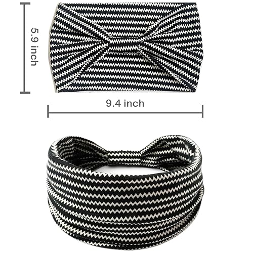 Miniatura 46 de IVARYSS Wide Headbands for Women, Solid Knotted Head Wraps Turbans, Large African Style Head Bands Hair Accessories, 6 Pack