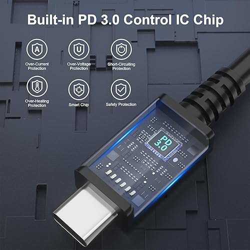 Miniatura 2 de Iesooy Adaptador de CA de 45 W, carga rápida de 15 V2.6 A con cable USB-C de 5 pies, compatible con Switch Lite, Switch OLED, Steam Deck,