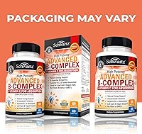 Vista 2 de Complejo de vitamina B con vitamina C para una máxima absorción – Metilcobalamina b12 y folato ácido fólico suplemento – Vitaminas B1 B2 B3 B5 B6 B7
