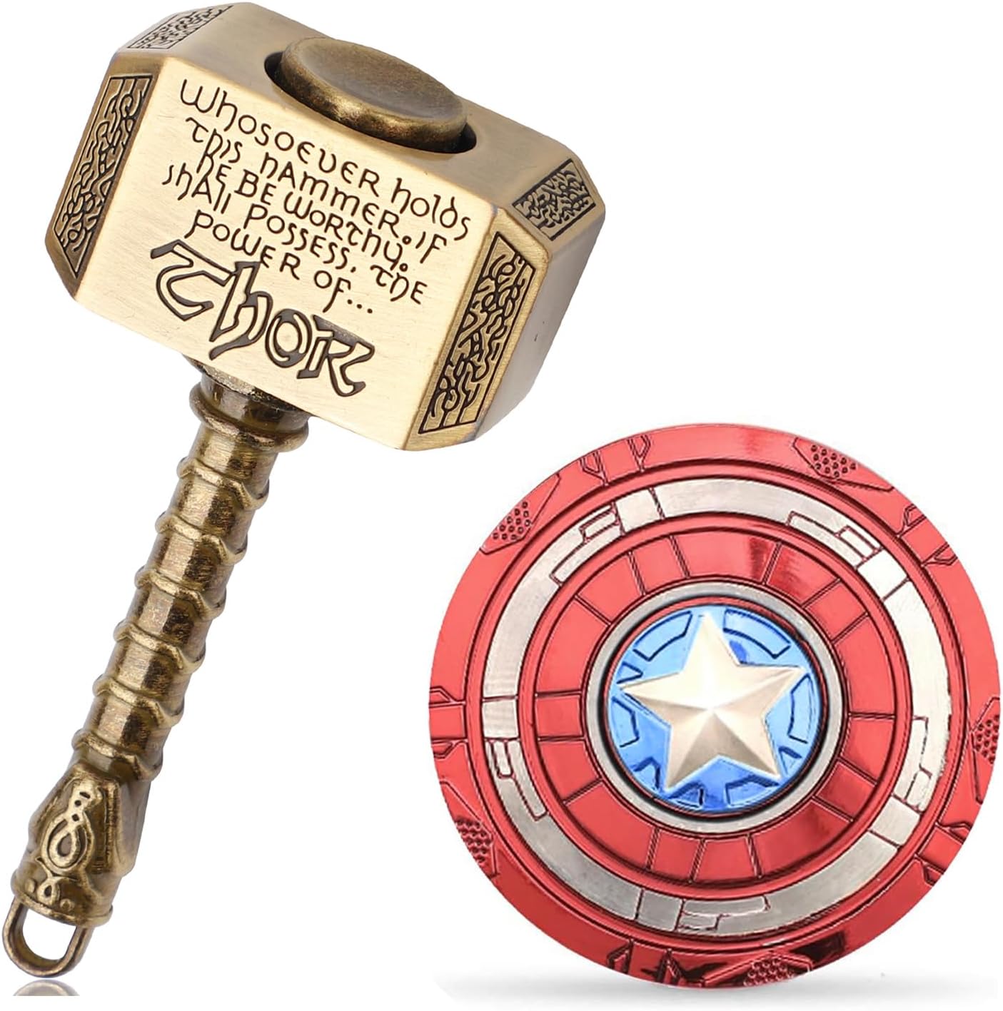 Fidget Chain Hammer Spinners Metal Fidgit Finger Hand Spinner Cube Block Anxiety Toy Focus Copper Toys Fingertip Gyro Stress Relief For Kids Adults(Bronze)