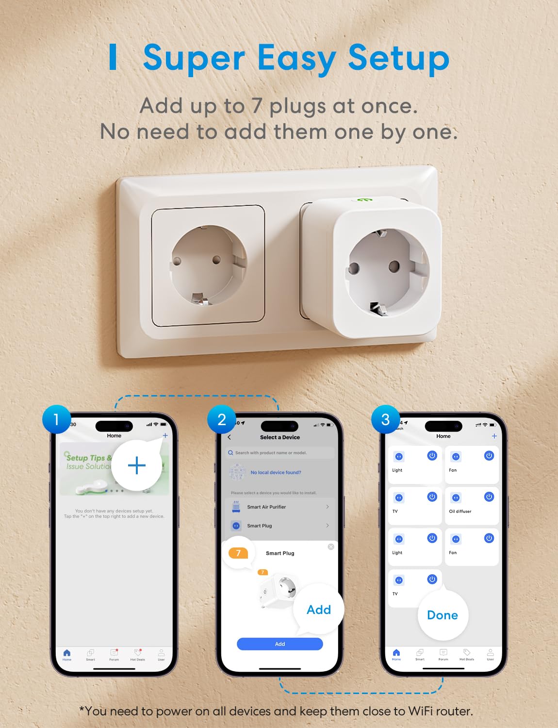 Meross Smart Home Steckdose 4er Pack, WLAN WiFi Steckdose mit Strommessung (16A), kompatibel mit Alexa, Google Home & SmartThings, Sprachsteuerung, Fernzugriff und Timerfunktion