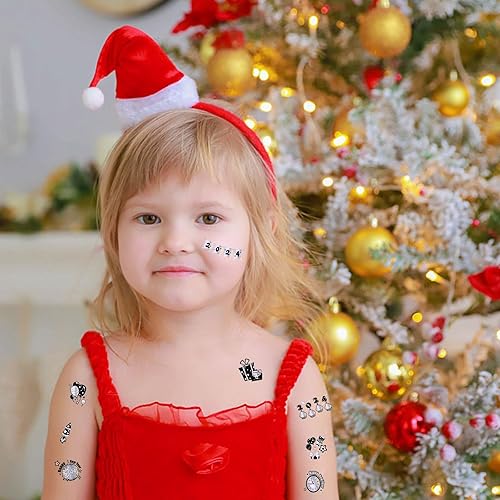 Miniatura 7 de Konsait Tatuajes de Año Nuevo para 2024 Suministros de fiesta NYE Decoración Estilos de aluminio Tatuaje temporal NYE Party Favores Feliz Año Nuevo