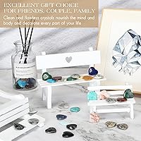 Vista 5 de Nuenen 40 cristales en forma de corazón para el día de la madre, piedras preciosas surtidas pulidas de 1 pulgada, mini piedras de preocupación