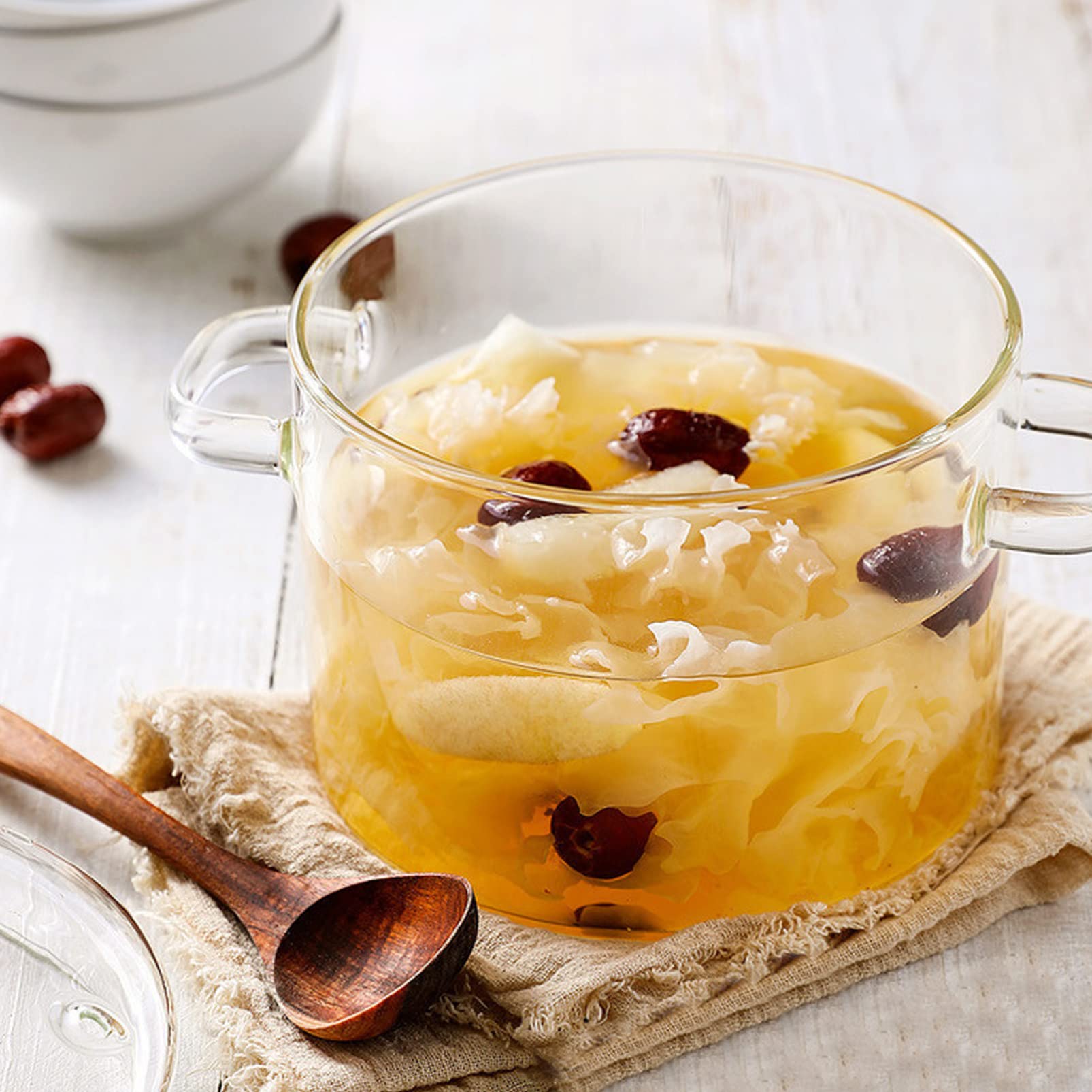 OUNONA Pentola in Vetro Borosilicato Alta Densità Da 1900Ml Con Coperchio E Maniglie Ergonomiche Ideale Per Cucina Induzione Zuppe Noodles Istantanei E Stufati Domestici