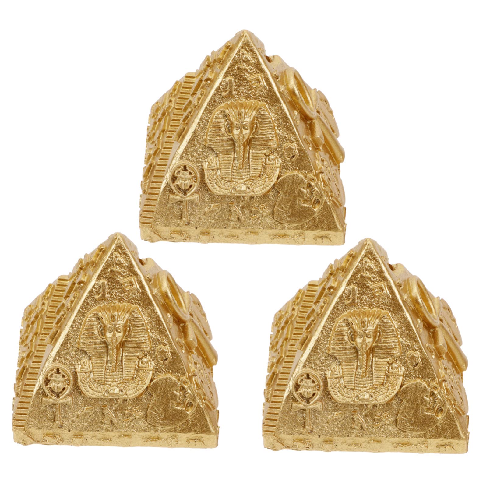 FOMIYES 3pcs Egyptian Pyramids Desk Topper Mini Decor Egyptian Art Bride Decorations Mushroom Figurines Mushrooms Decor Skeleton Decor Bridal Shower Decorations Crafts Girl Resin Household
