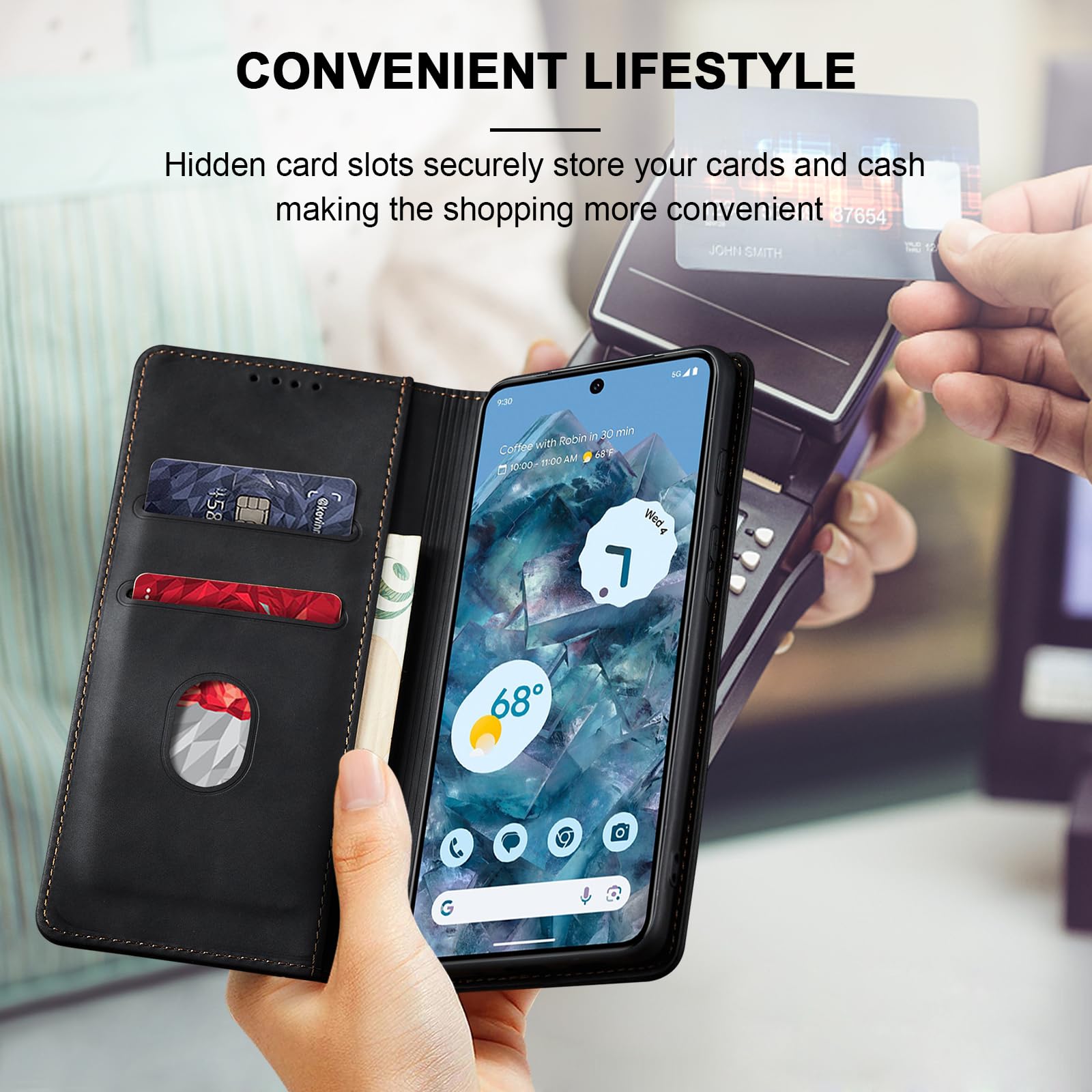 Cover Compatibile Con Sony Xperia 1 VI con Cordino,Flip Custodia Portafoglio Custodia in pelle,[3-6 Porta Carte][Magnetico],Custodia Libro Cover con Laccio Cinghia regolabile Case - grigio