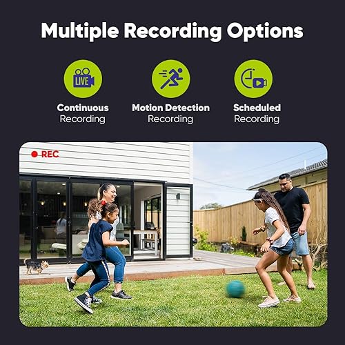 Miniatura 5 de SANNCE Sistema de cámara de seguridad DVR de 8 canales 1080P y 4x2.0MP para interiores y exteriores, IP66, cámaras CCTV resistentes a la intemperie