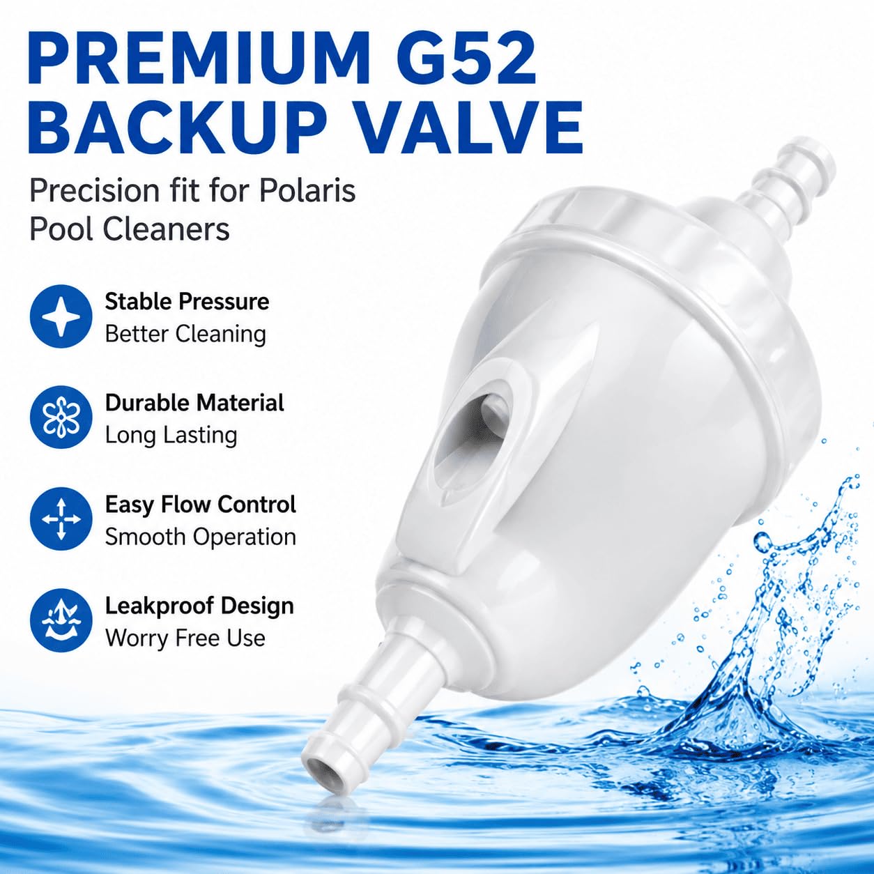 Valvola Backup G52 per Polaris TR28P 2020s–2026,Ricambio Pulitore Piscina