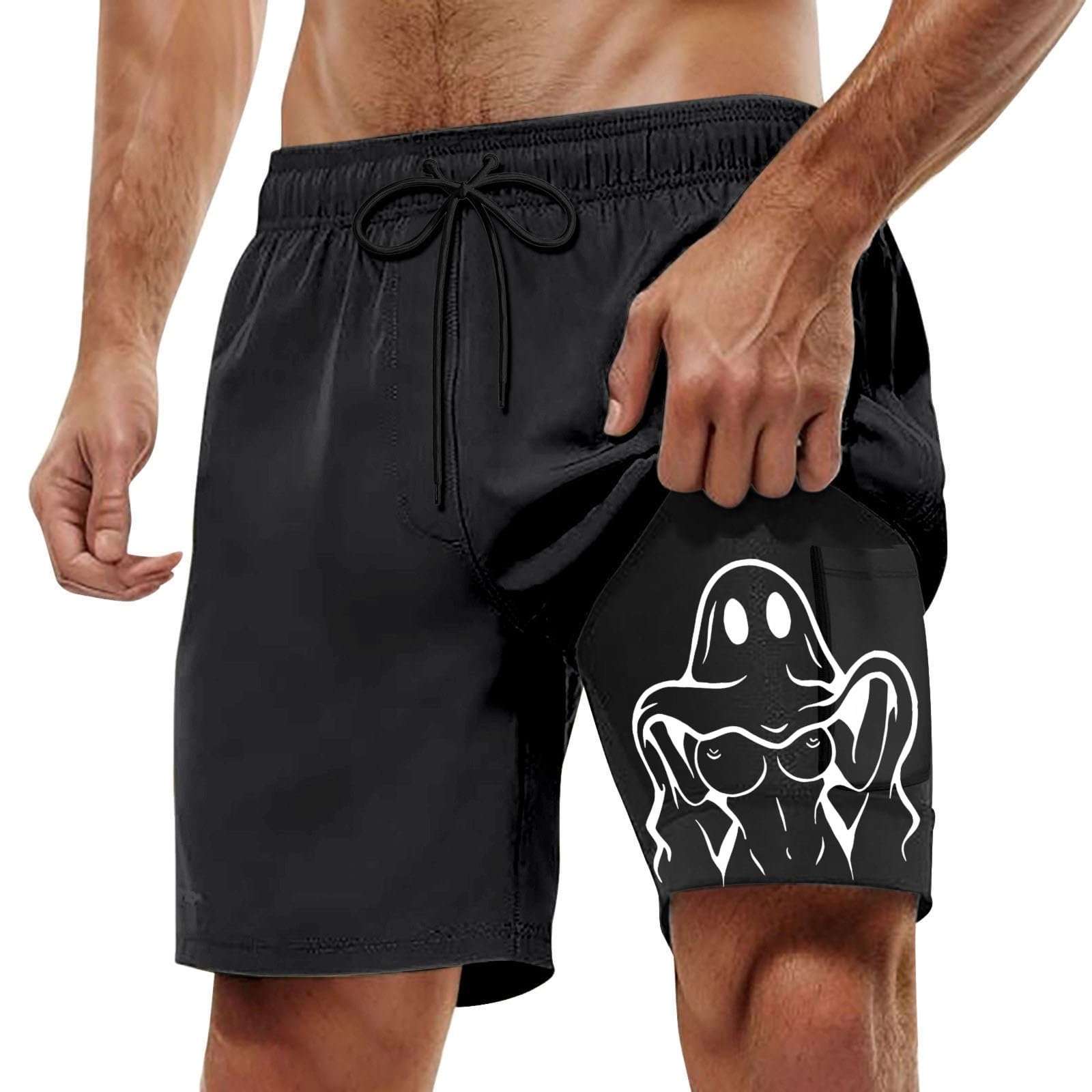 Maillot de Bain Homme Doublure Short de Bain Homme Confortable Plage Décontracté Sports Mode Voyage Polyester Cocotier Imprimé Boxer De Plage Short De Plage Natation L'été