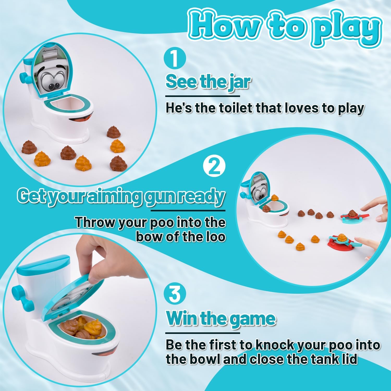 Poopoopoopoop Games Kids Board Games Poop Shoot Game Poo Toilet Game Toy With 12 Fake Poo ...