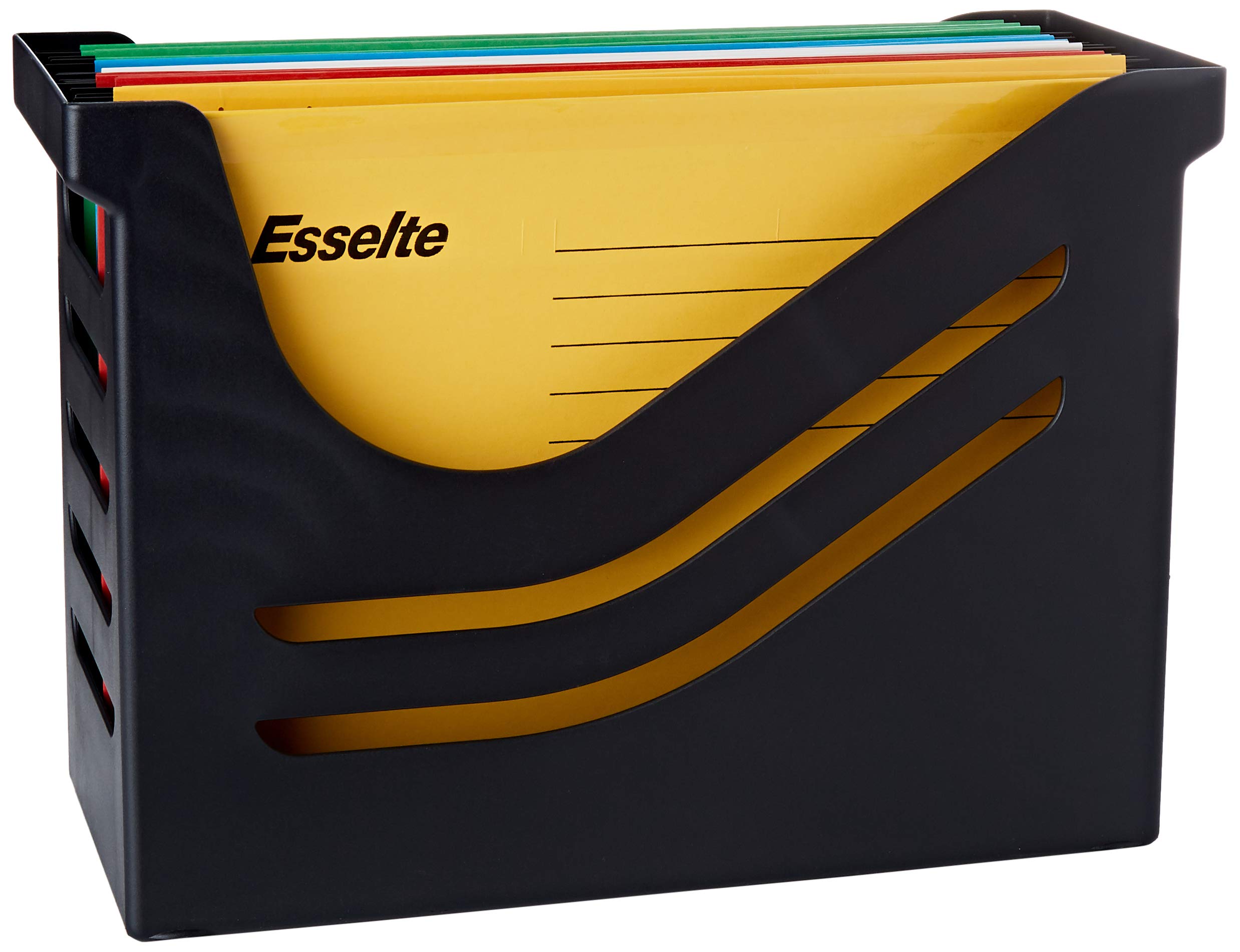 Esselte 93042 Classic A4 pionowe pilniki do zawieszenia – różne kolory, 10 sztuk