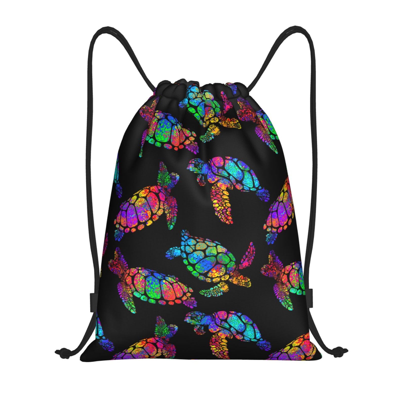 ZLKYSBU Sea Turtles Drawstring Bags Backpack Bag Casual String Daypack for Women Men Sport Gym Yoga Travel Backpacks