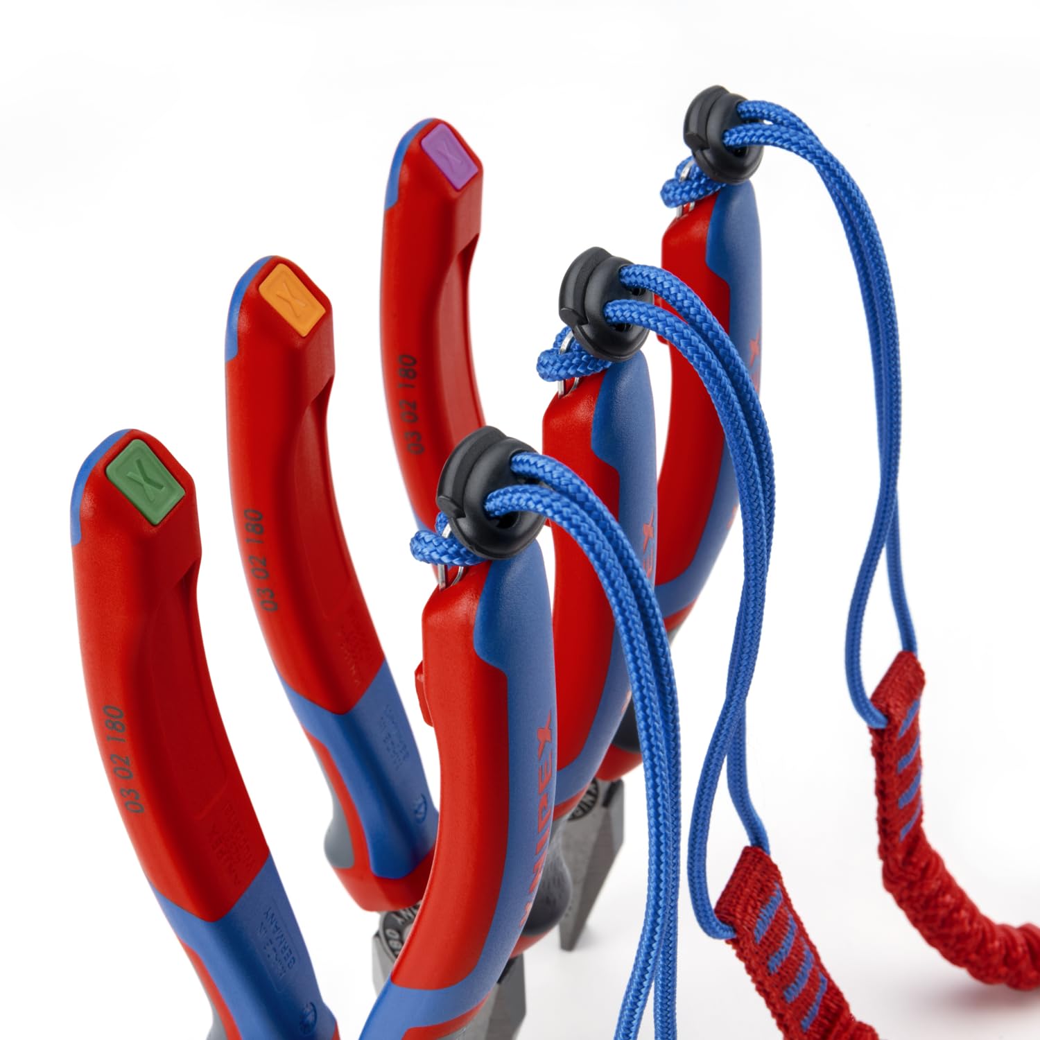 Knipex 86 05 180 Slip-joint pliers pliers - Pliers (Slip-joint pliers, 3.5 cm, Chromium-vanadium steel, Plastic, Blue/Red, 18 cm)