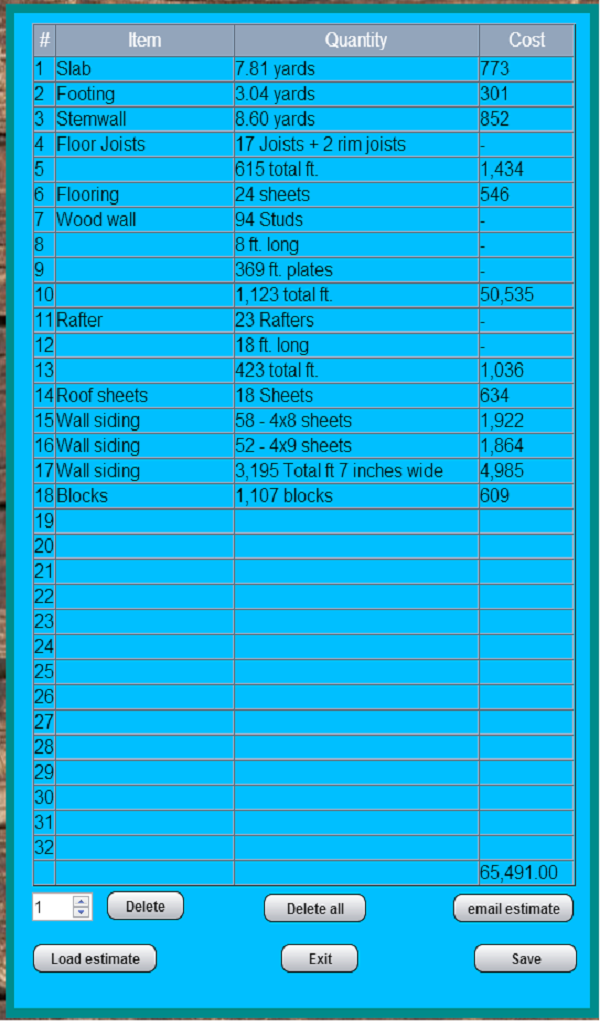 Construction Estimator App on Amazon Appstore
