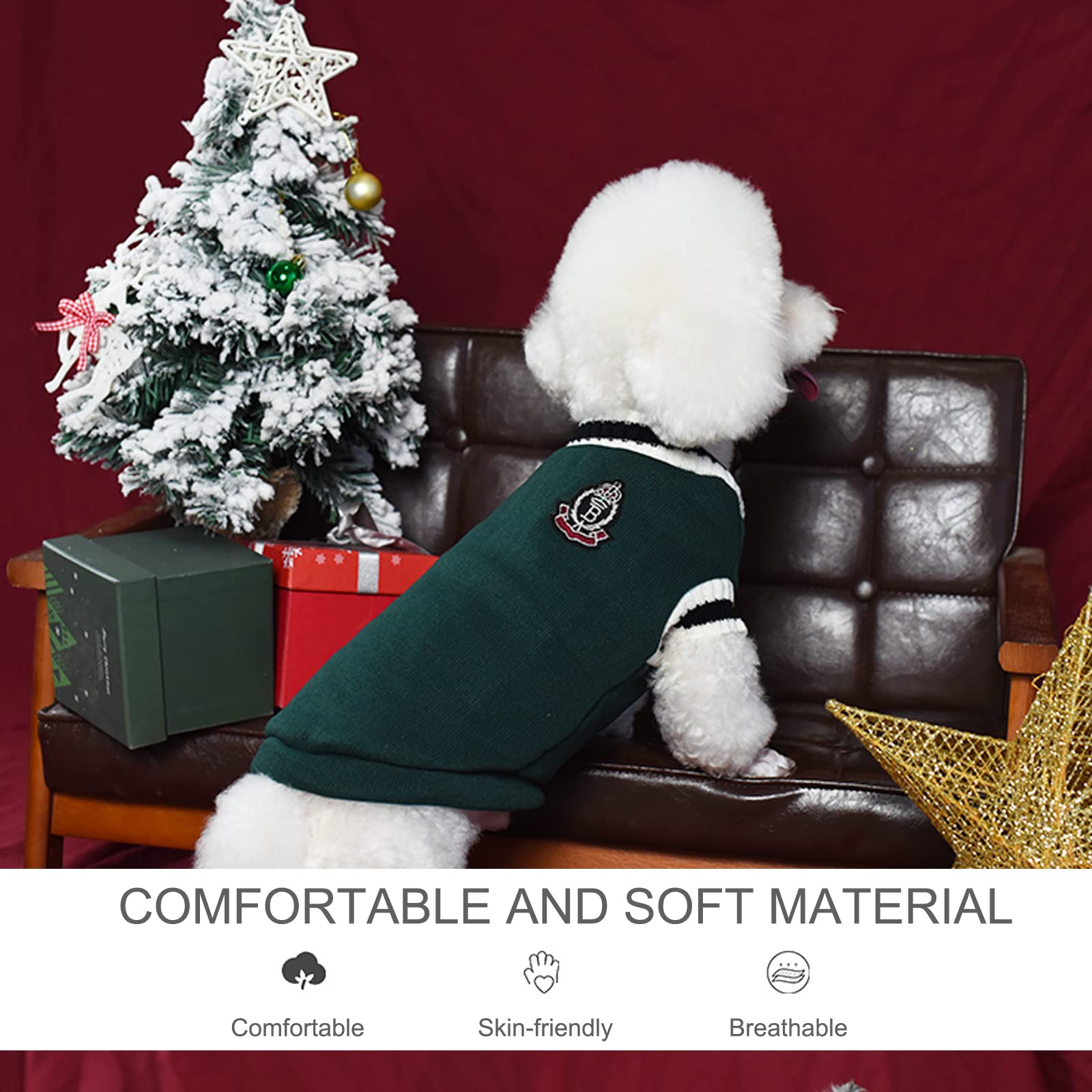 PETCUTE Pull pour Animaux de Compagnie de Noël,Manteau d'hiver pour Chien,Vêtements pour Chiens pour Petits Chiens, Chihuahua Vêtements,Vêtement d'hiver pour Chatons Chiots