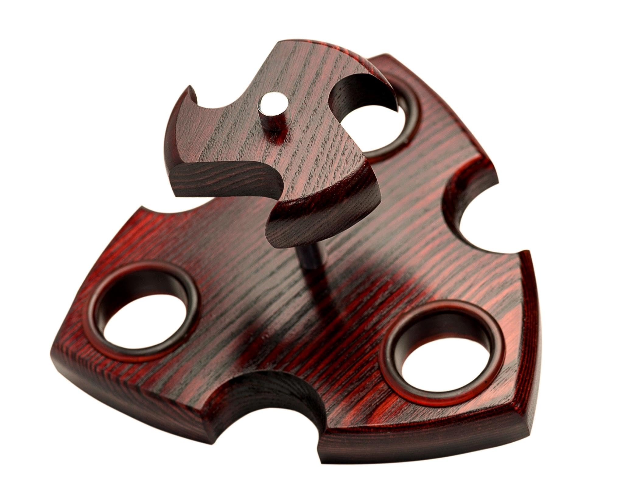 Wooden Pipe Stand for 3 Tobacco Smoking pipes Handmade from natural Ash tree wood Pipe Rack Holder Display