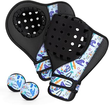 Water Baseball Glove and Ball Set, Pool Baseball Water Gloves with 2 Catch Gloves & 2 Floating Balls, Water Baseball for Youth & Adults, Pool Sports for Beach Baseball Games