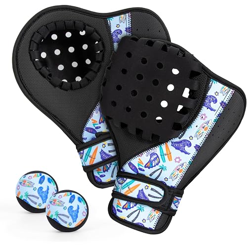 Water Baseball Glove and Ball Set, Pool Baseball Water Gloves with 2 Catch Gloves & 2 Floating Balls, Water Baseball for Youth & Adults, Pool Sports for Beach Baseball Games