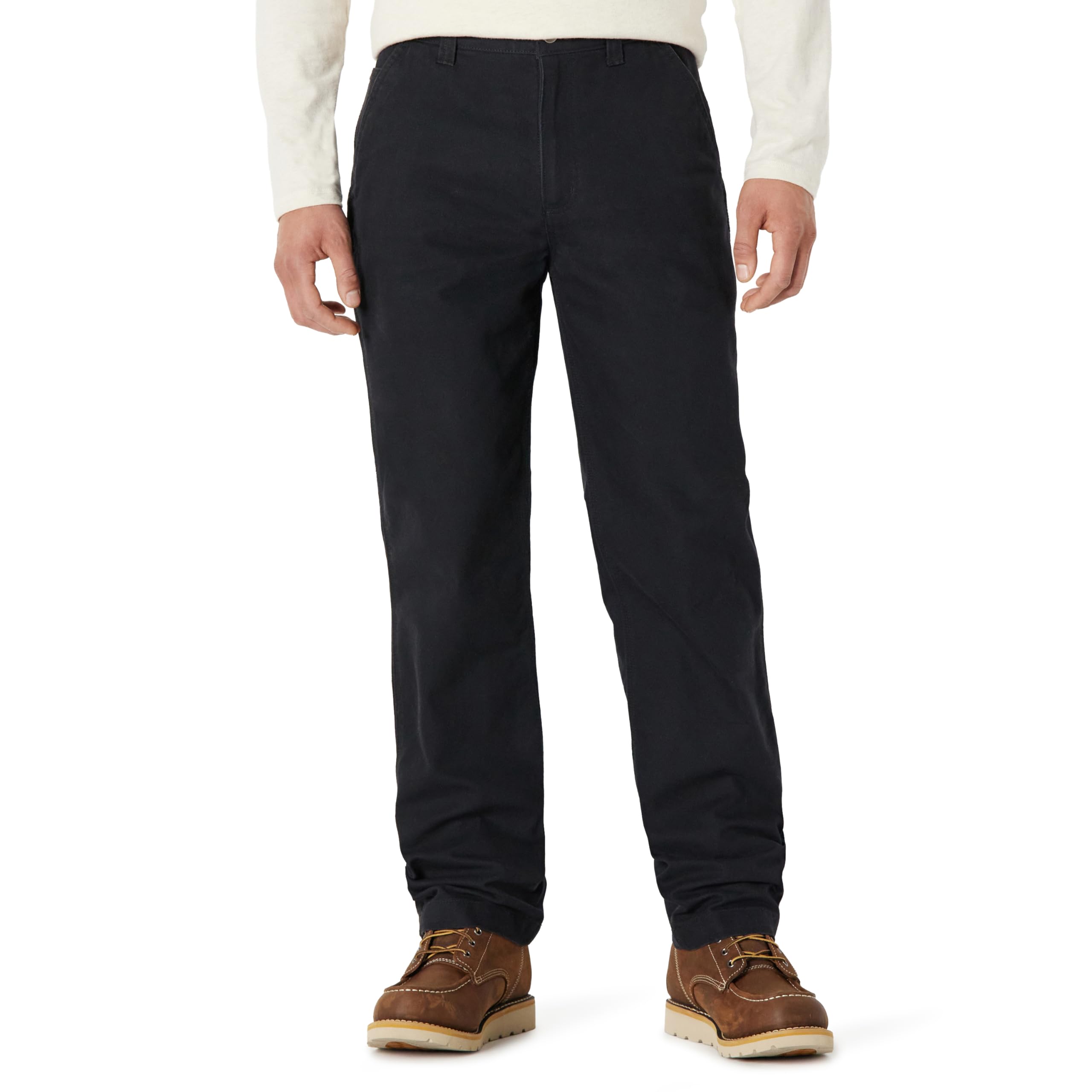 Amazon Basics Men's Relaxed Fit Duck Utility Workwear Trousers, Black, 40W / 30L