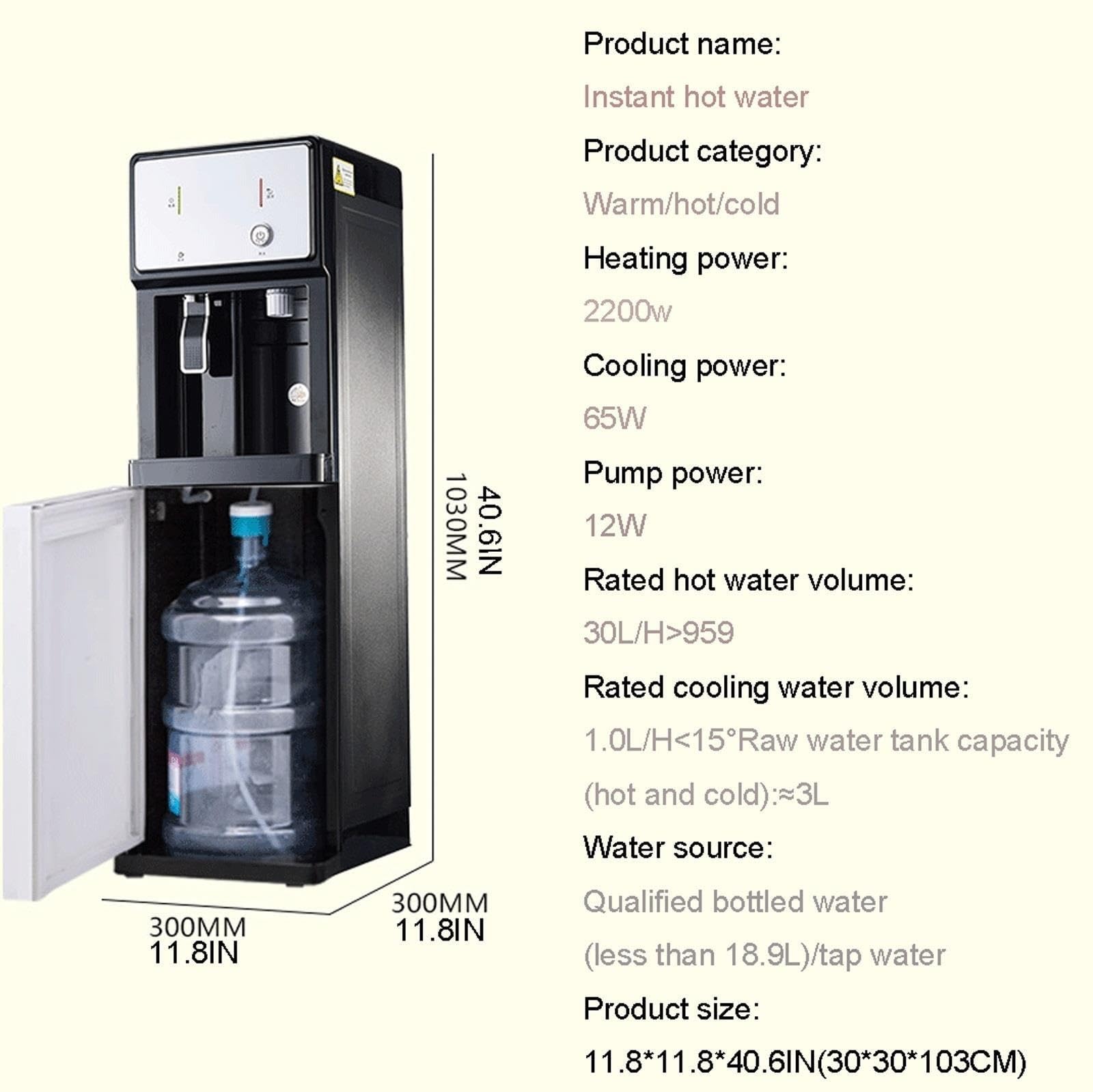 Distributore Acqua a Pavimento Indipendente con Indicatore Livello | Autonomo, controllo visivo della disponibilità, rifornimento semplice, compatibile con grandi contenitori