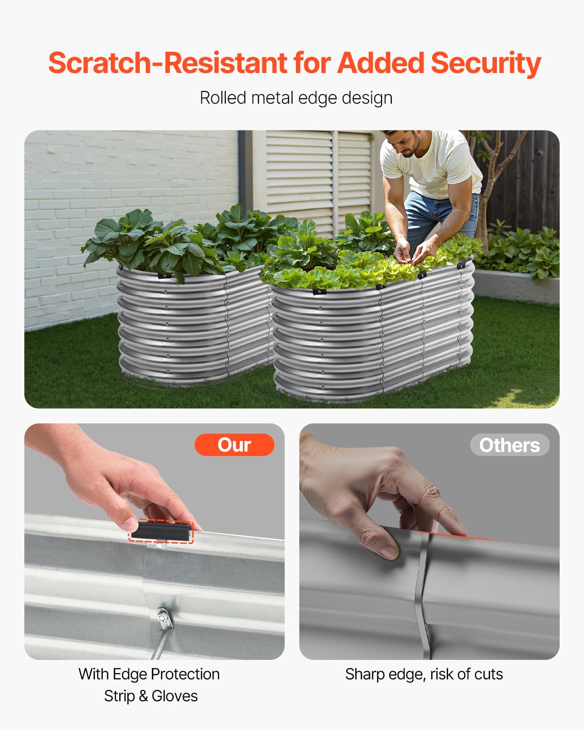 Land Guard Hochbeet-Set, 2 Stück – Verzinkt, 4x1,2x0,6 M, Für Garten & Gemüse