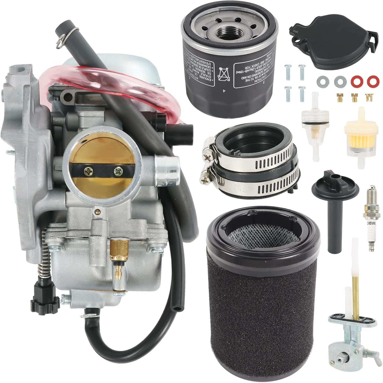 Carburetor Replacement For Kawasaki Prairie 360 KVF360 4X4 2003-2013, Replace 15003-1686, 15004-0041, Include Air Filter, Oil Filter