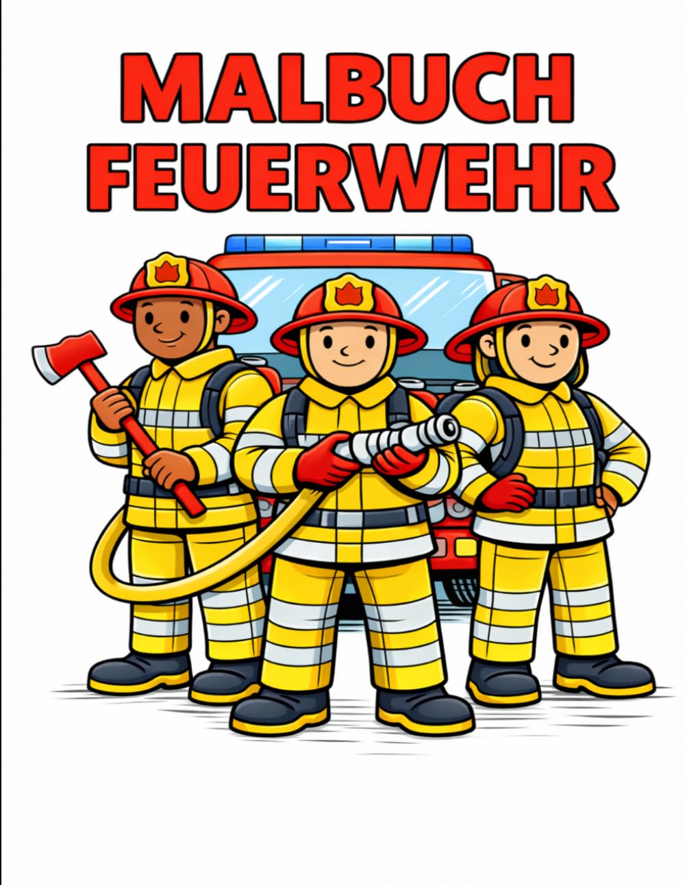 50 Feuerwehr Abenteuer zum Ausmalen: Mit Feuerwehrautos, Einsätzen und Rettungsaktionen