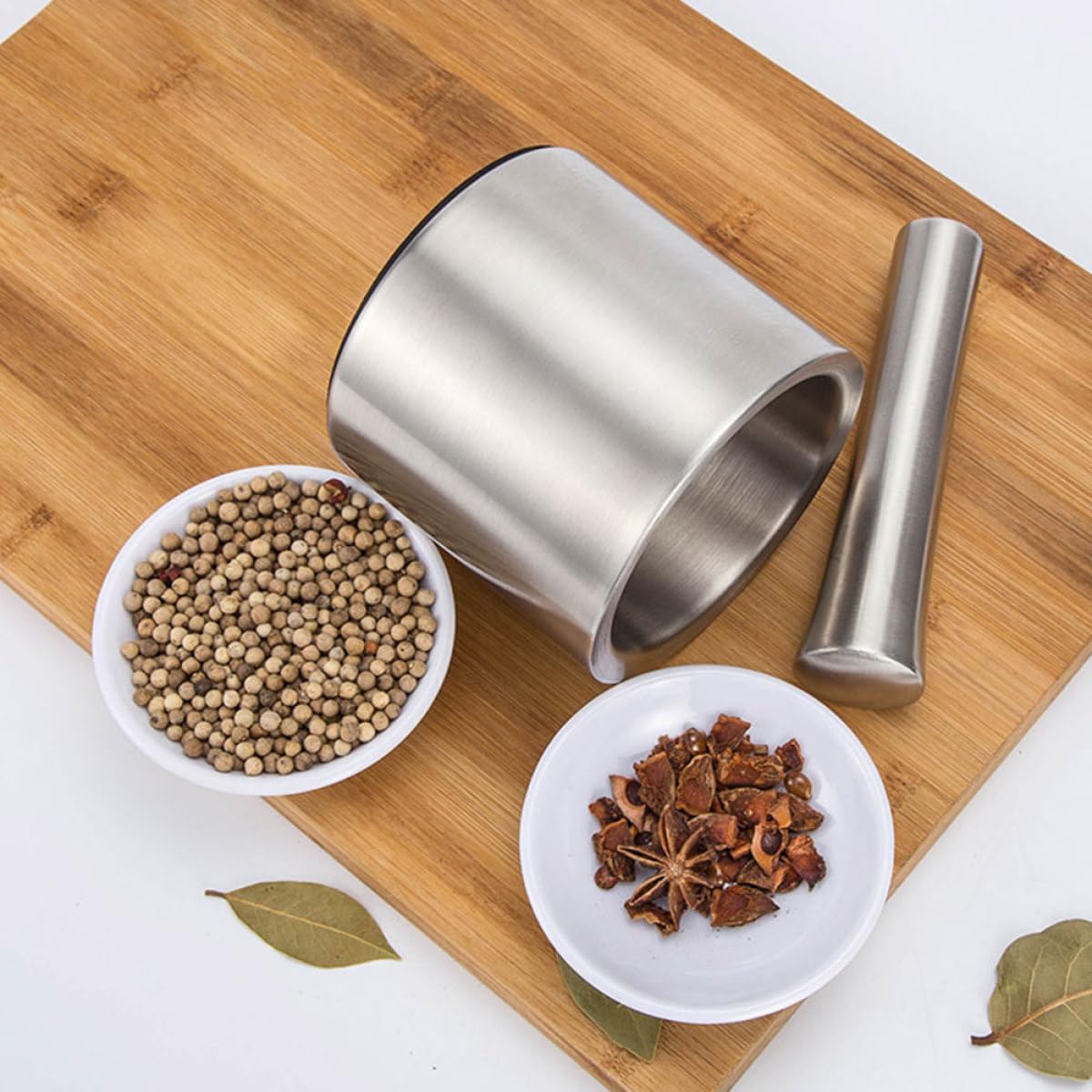 Sewroro Prensa de Ajos de Acero Inoxidable Compacta y Portátil para Uso en Cocina en Casa, Fácil de Almacenar y Adecuada para Triturar Especias y Nueces