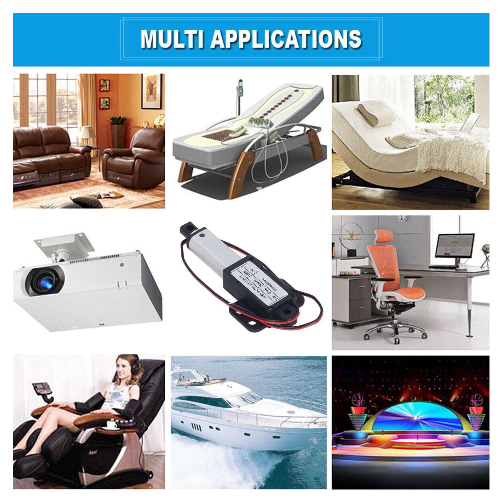 Actionneur Linéaire De Course DC 24 V 15,2 Cm 4000 N/150 Kg, Moteur Inclinable électrique Pour Fauteuil élévateur, Actionneur De Canapé, Moteur De Rechange, Lit De Massage, Canapé électrique