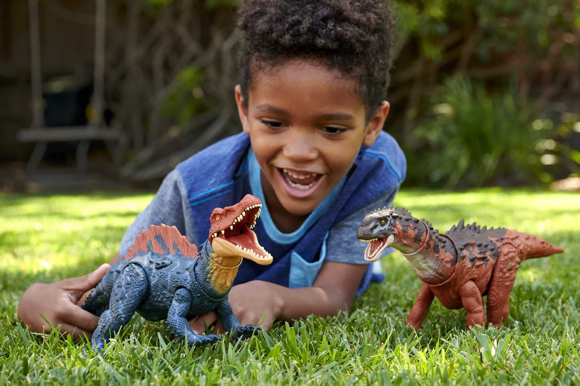 Mattel Jurassic World Dominion Massive Action Siamosaurus Dinosaurio figura de acción, juguete +4 años (HDX51)