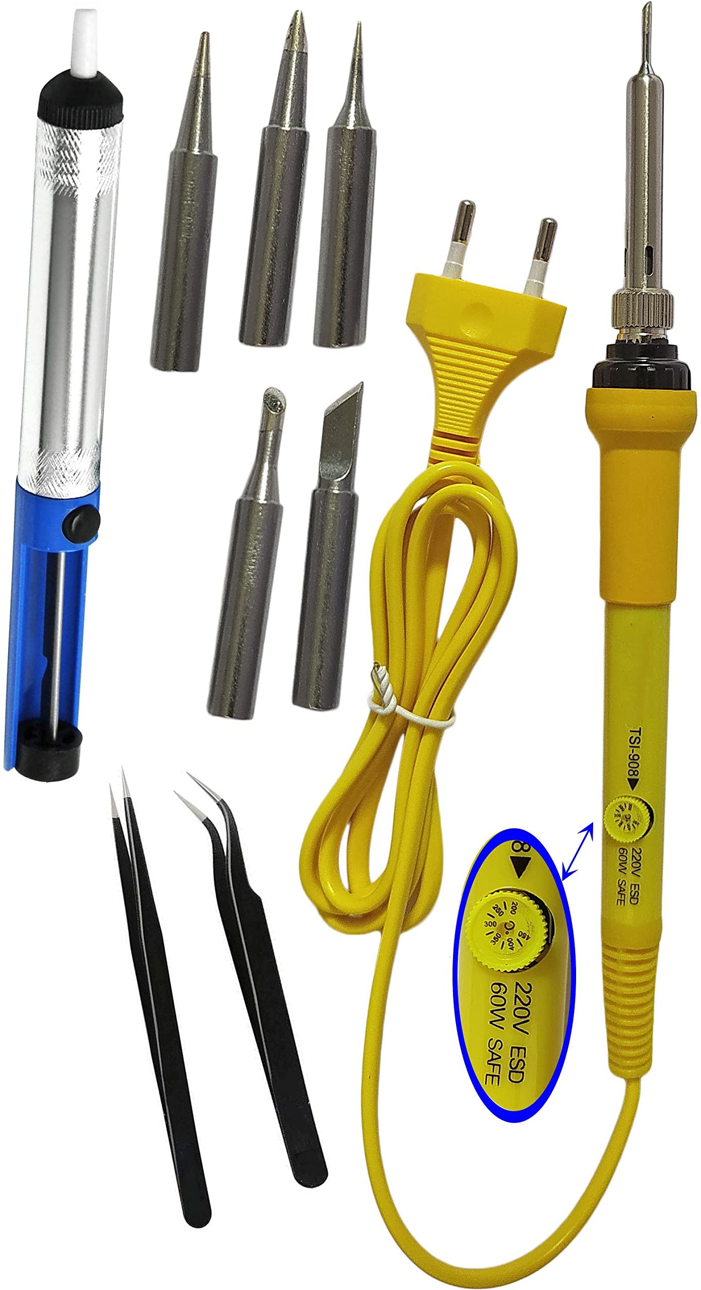 Buy Inditrust Adjustable Soldering Iron 220V with 5pc Tips 2pc NON