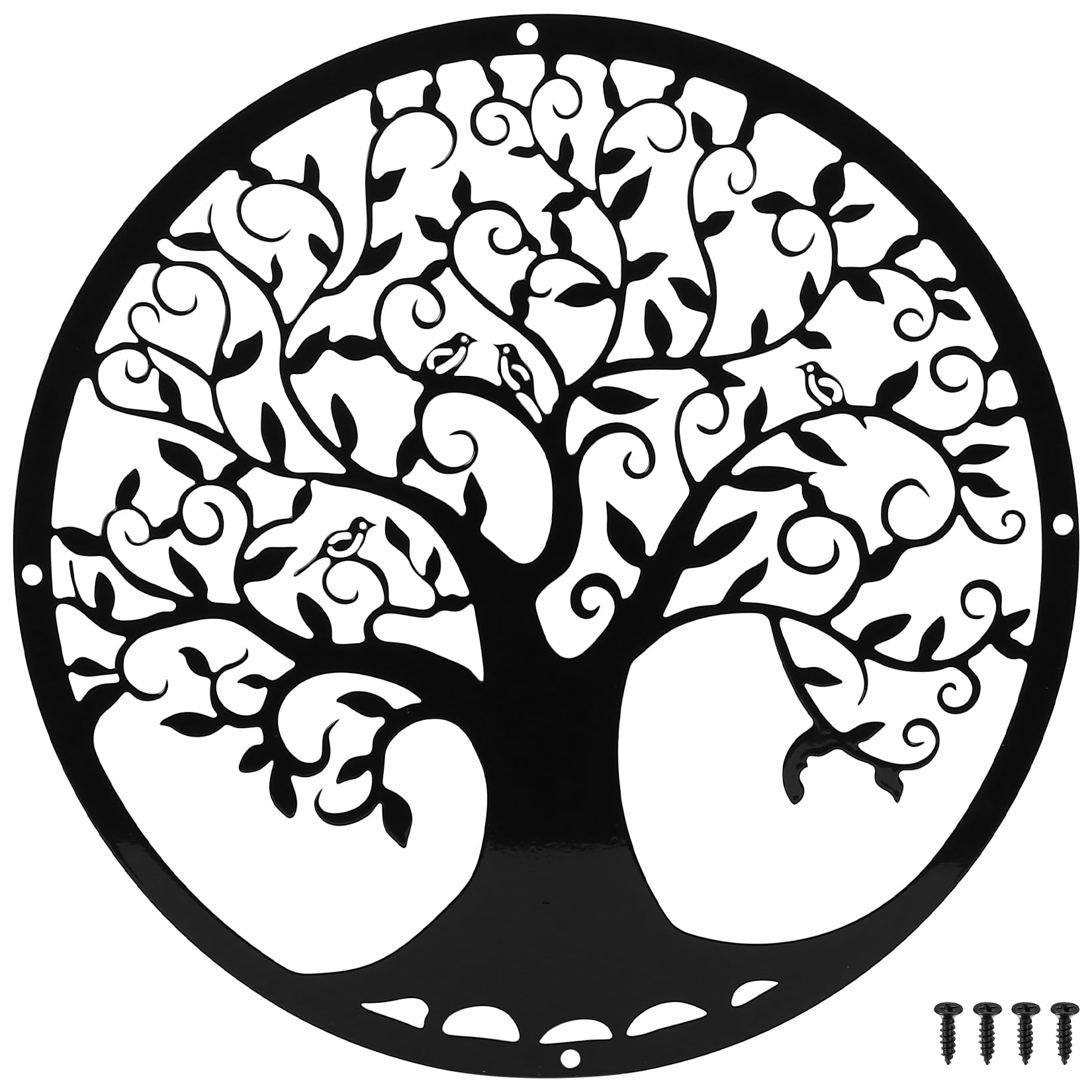 Decoración de Pared de Metal Negro, árbol de la Vida Jarrones Decoracion Pared Salon, Arte de Pared Minimalista para Hogar Dormitorio Baño Comedor Decoracion Pared Metal(árbol de la Vida)