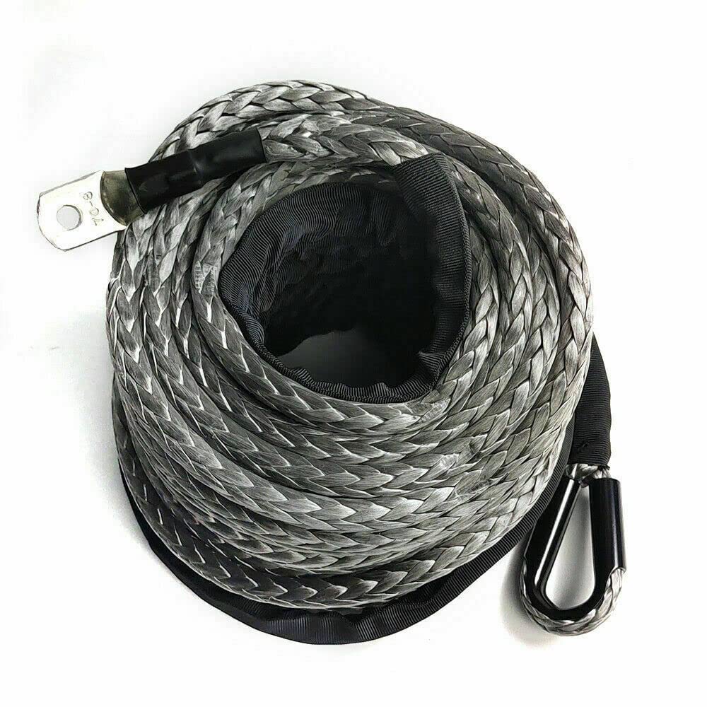 Cabrestante de 30 m de cuerda de polietileno de alto peso molecular sintético de plástico de 10 mm de diámetro de la cuerda de carga hasta 23809LBS cuerda forestal para cabrestante