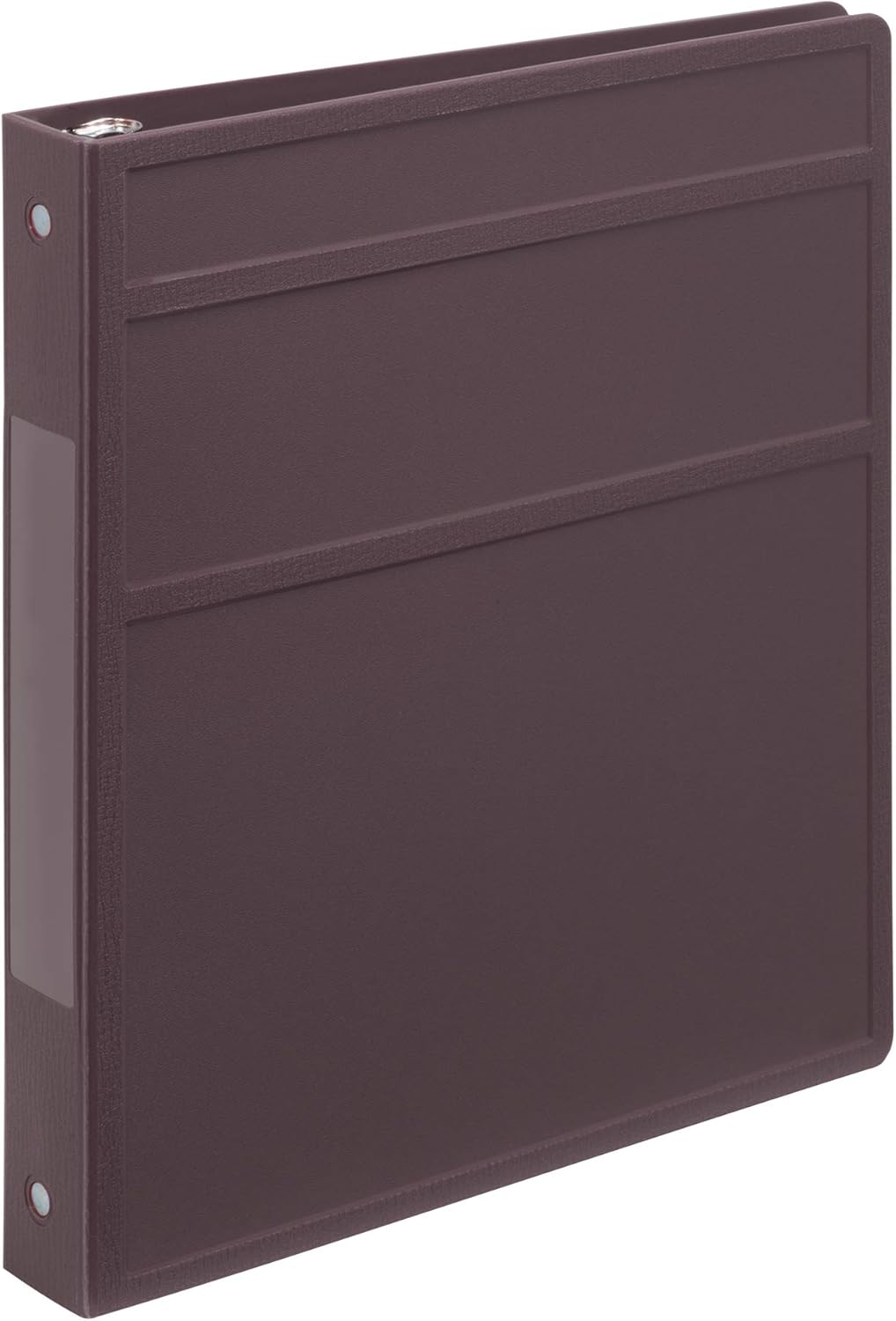 Carstens 1-Inch Heavy Duty 3-Ring Binder - Side Opening, Plum, Durable Plastic, Precision No-Gap Rings, Waterproof Cover, No Pockets, Holds 125 US Letter Sheets, BPA-Free, Made in USA (8712-3R)