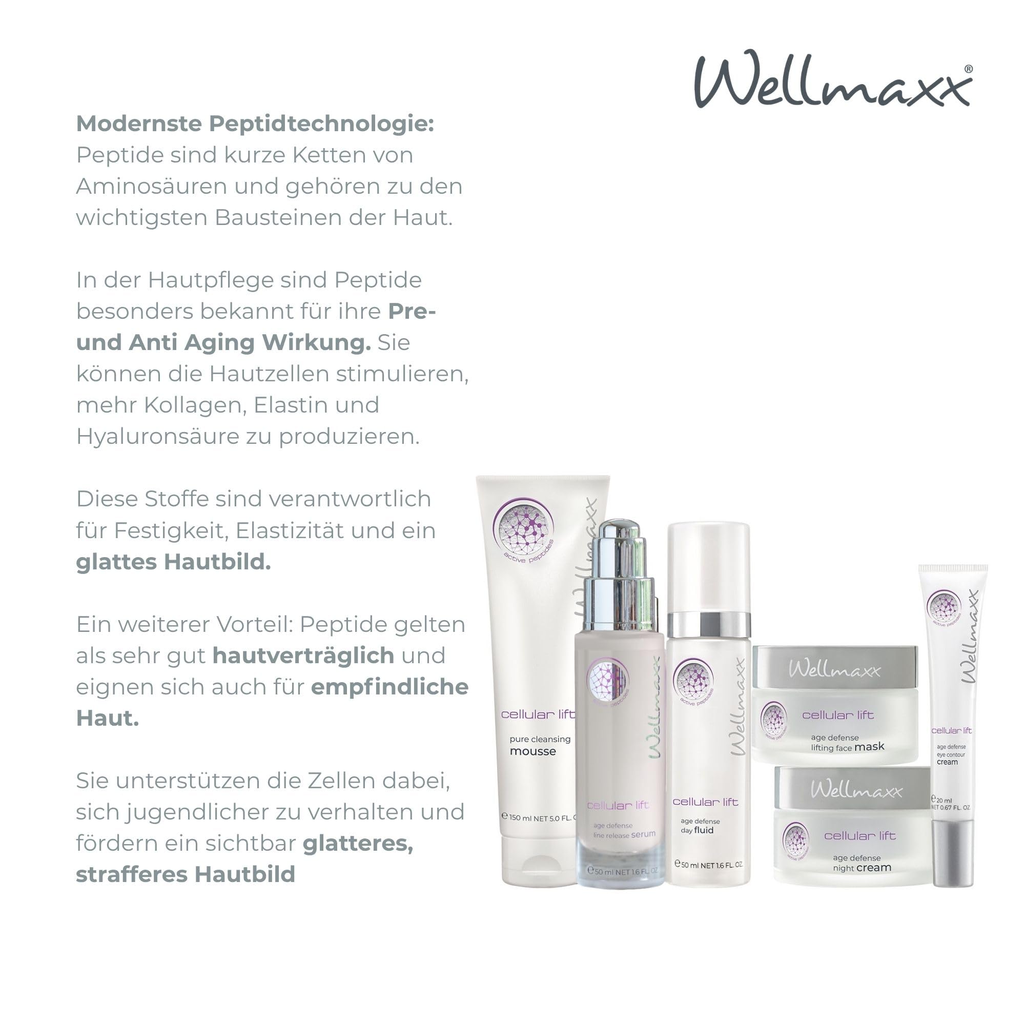 WELLMAXX cellular lift age defense Nachtcreme, Ohne Parfüm, 50 ml | vegan, für alle Hauttypen, Hyaluronsäure, Sheabutter, regenerierend