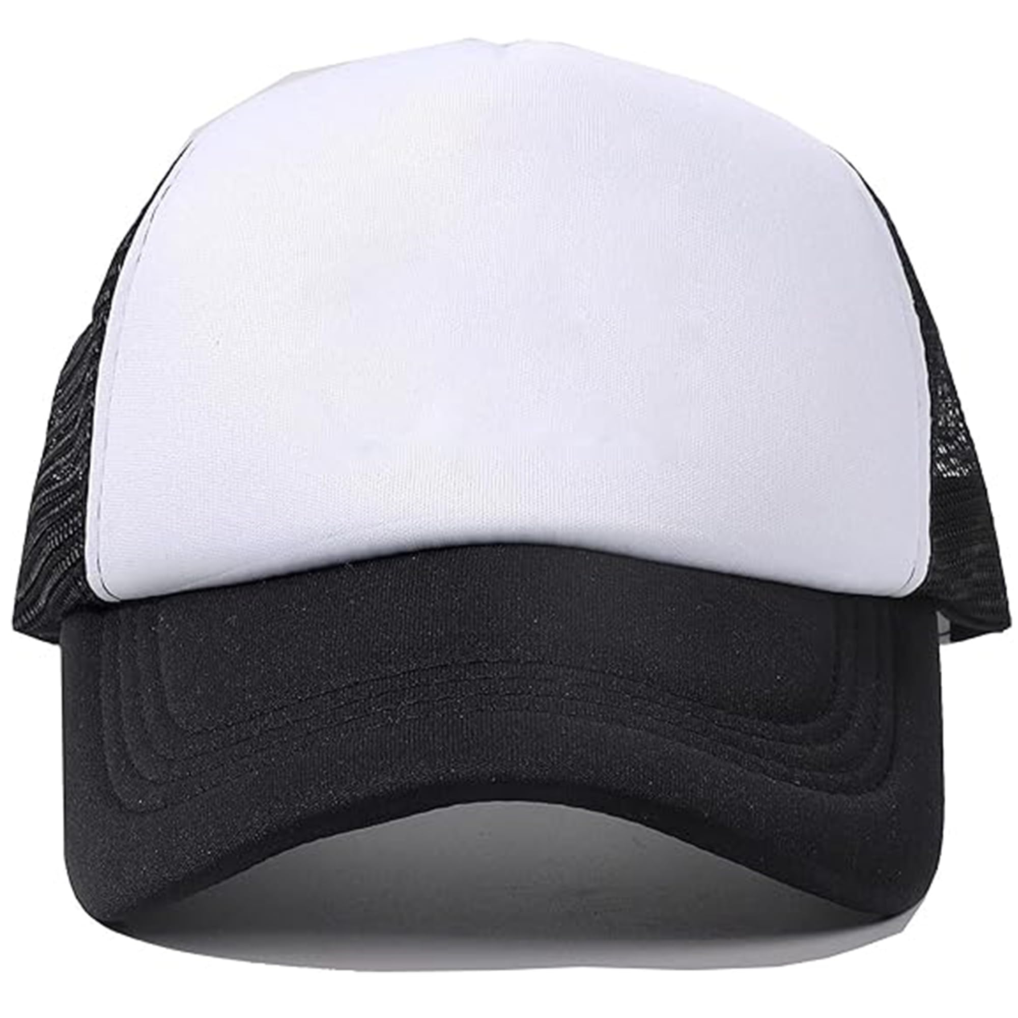 IZUS 1-4T Toddler Cute Mesh Trucker Hat Baby-Girls Foam Baseball Caps Adjustable Snapback Strap Two-Tone Visor Hat Baby-Boys Black/White