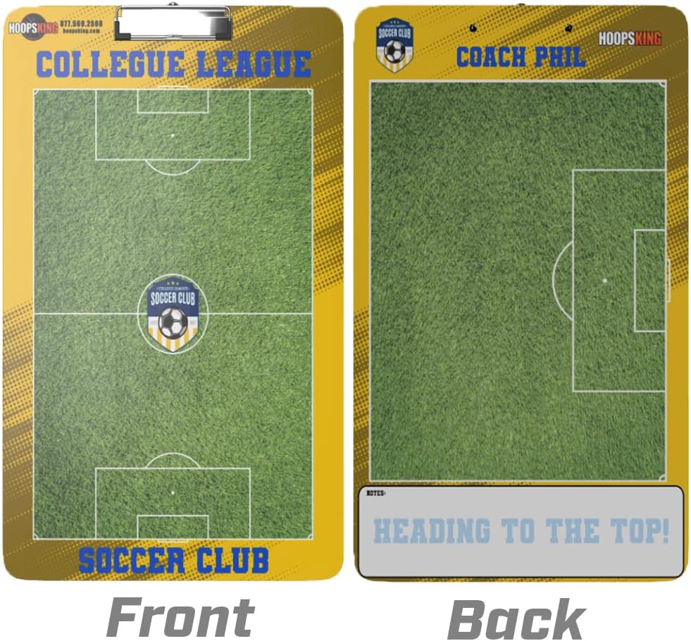 Custom Soccer Coaching Dry Erase Clipboard | Great Gift for Soccer Coach | Personalized Soccer Dry Erase Board
