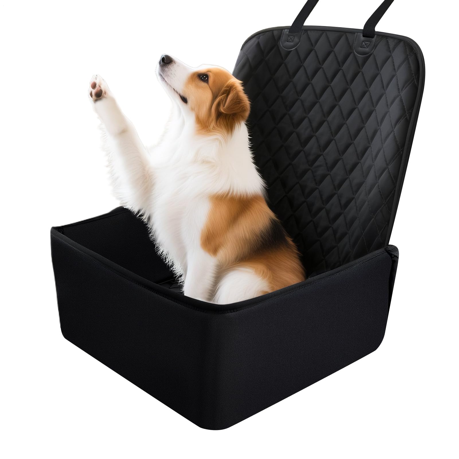 Dog Car Seat,Large Waterproof Pet Carseat - Easy Clean Booster Cushion Carrier Cover for Bed Suv Truck Backseat Puppy Safety Travel Barrier