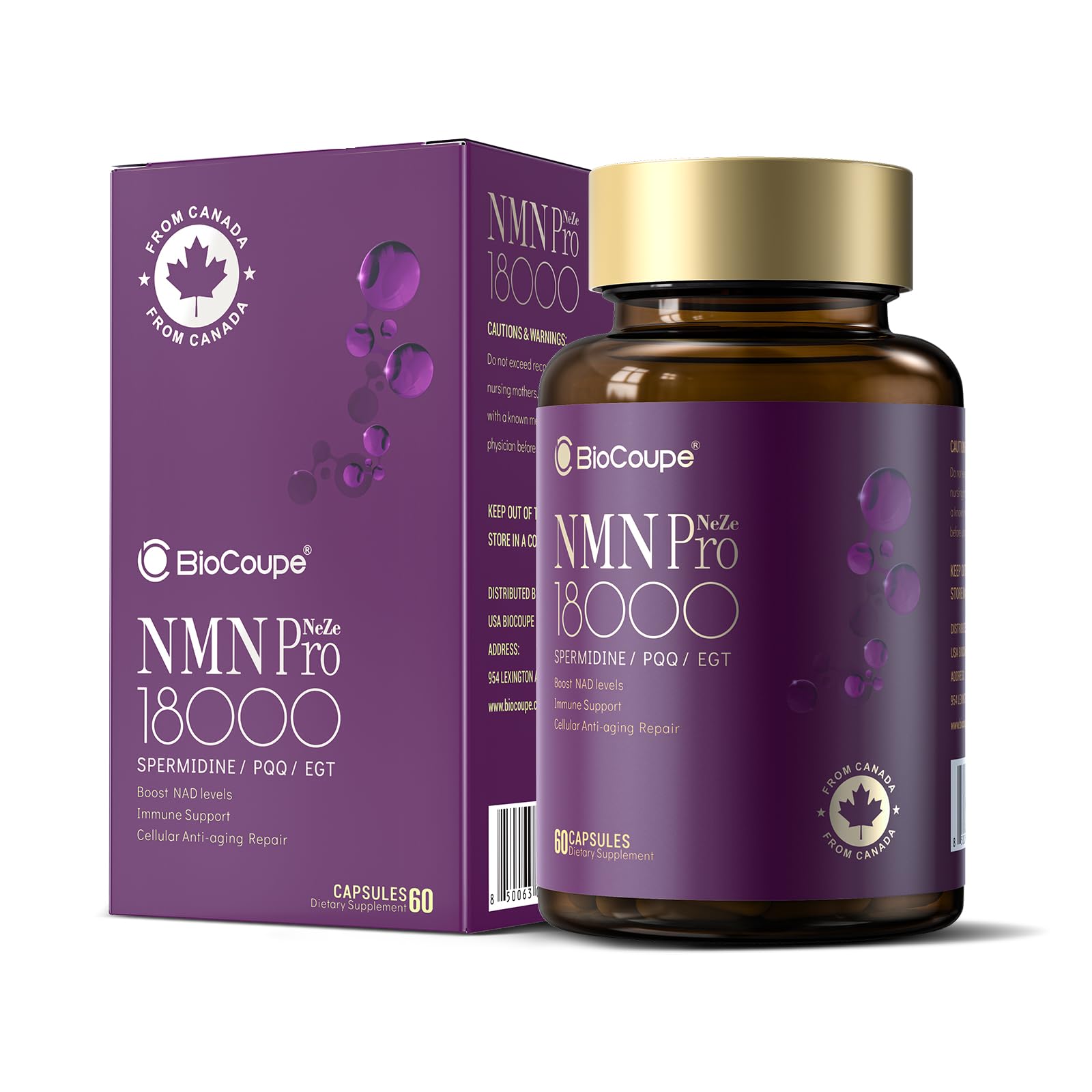 NAD Supplement for Anti Aging and Cell Regeneration Supports Cellular Energy Brain Muscle Nicotinamide Riboside NR Ergothioneine Trans-resveratrol