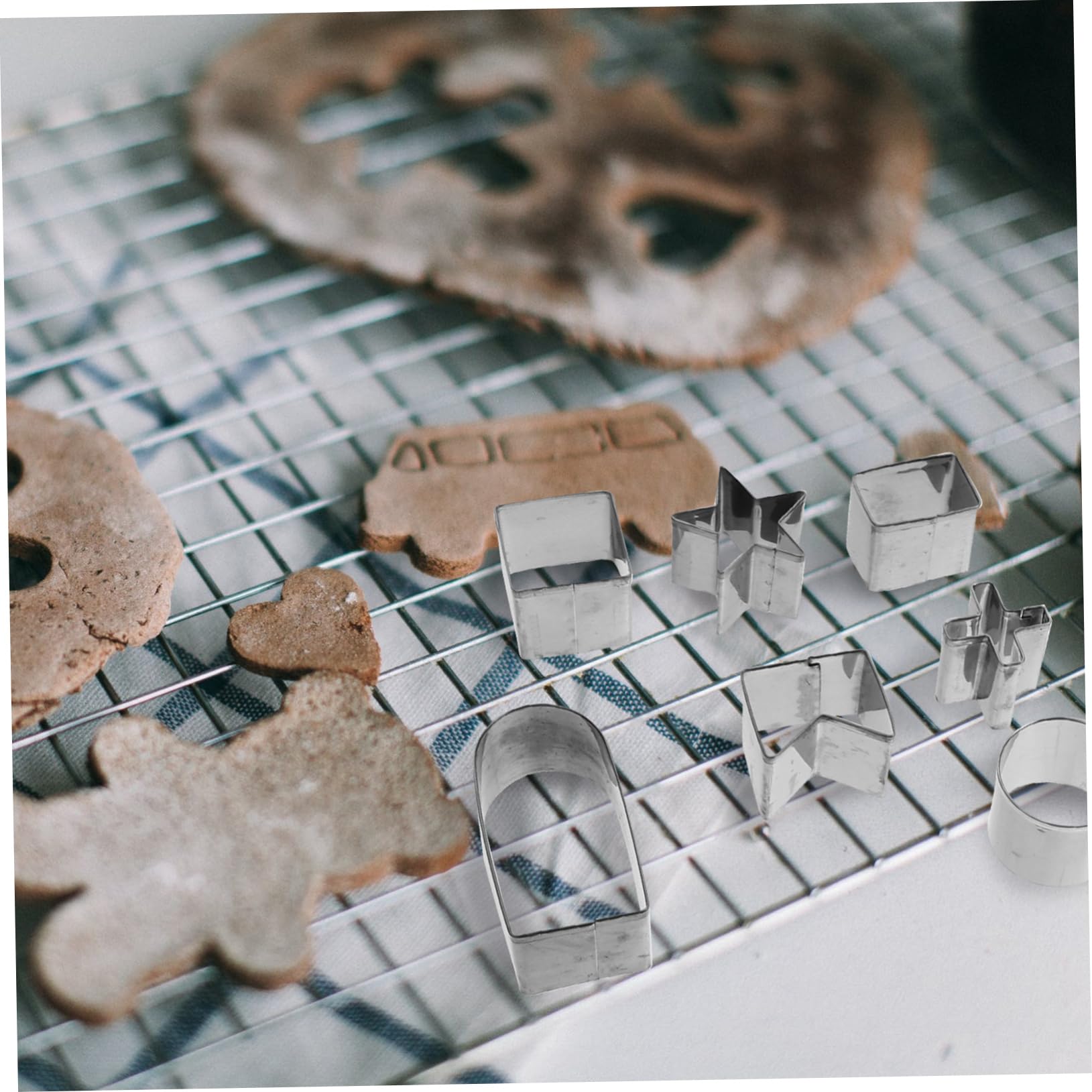 TOPBATHY 3 Sätze Werkzeuge Zum Backen Von Weihnachten Ausstechform Kuchenbrett Cracker-ausstecher Backen Ausstecher Weihnachtsausstecher Plätzchen Kekspresse Kekse Silver Rostfreier Stahl