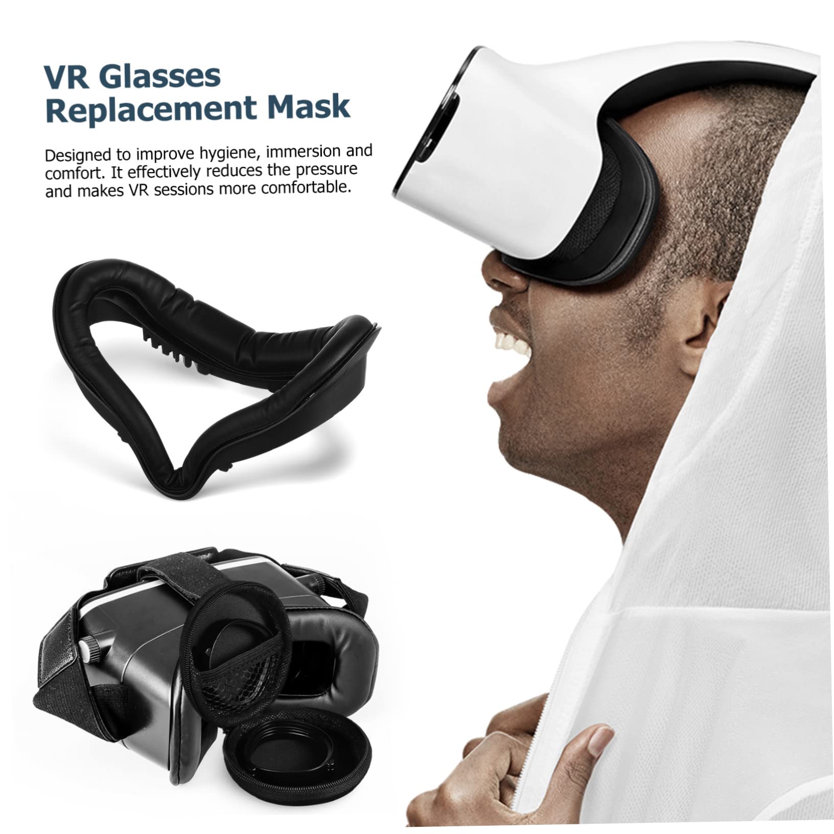 Mikinona Vr-linsenmaske Magnetischer Brillen-abstandshalter Linsenschutz-abstandshalter Kompatibel Mit Vr-Brille Linsenabdeckungen Vr-linsen-Schutz Ersatzmaske Für Vr-linse