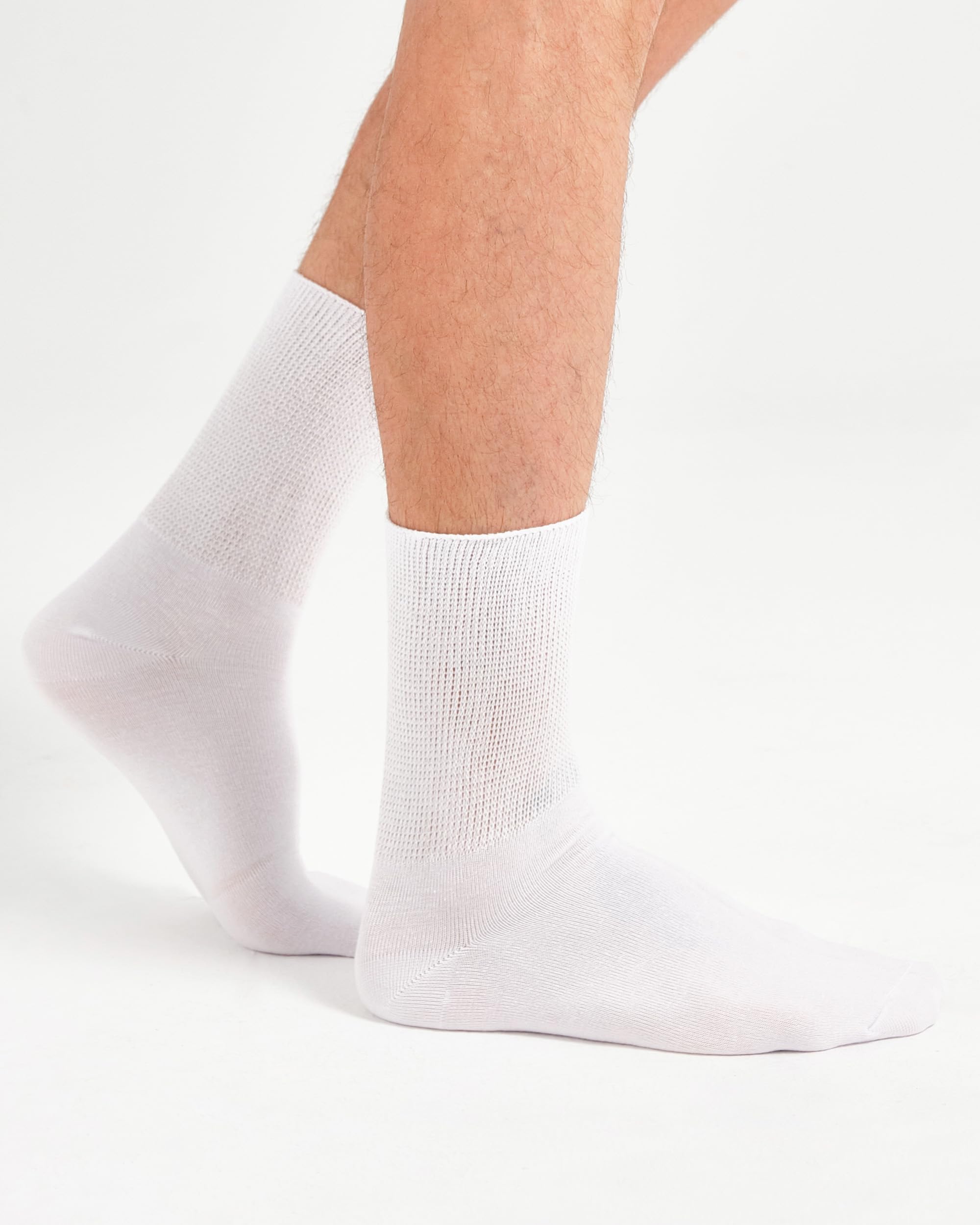lavendel Calzini diabetici in bambù, 6 paia, senza cuciture, nero o bianco, senza gomma, per uomo e donna, traspiranti, Oekotex-100, Nero, 36-40
