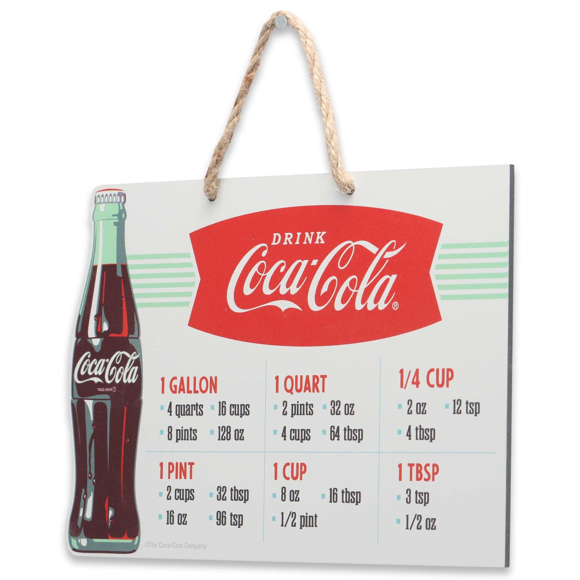 Amazon.com: Coca-Cola Measurements Hanging Metal Sign - Fun Coca