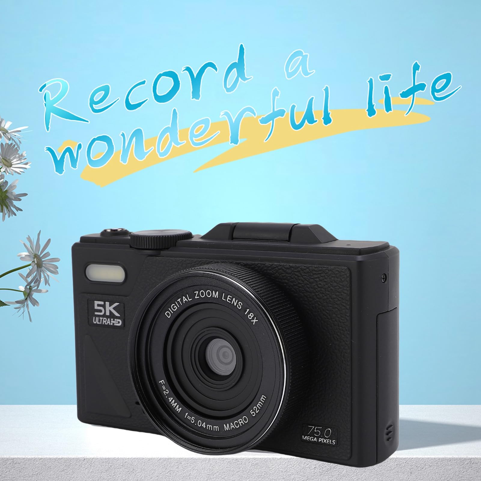 Amazon | WiFiを備えた5Kデジタルカメラ、18Xデジタルズームを備えた