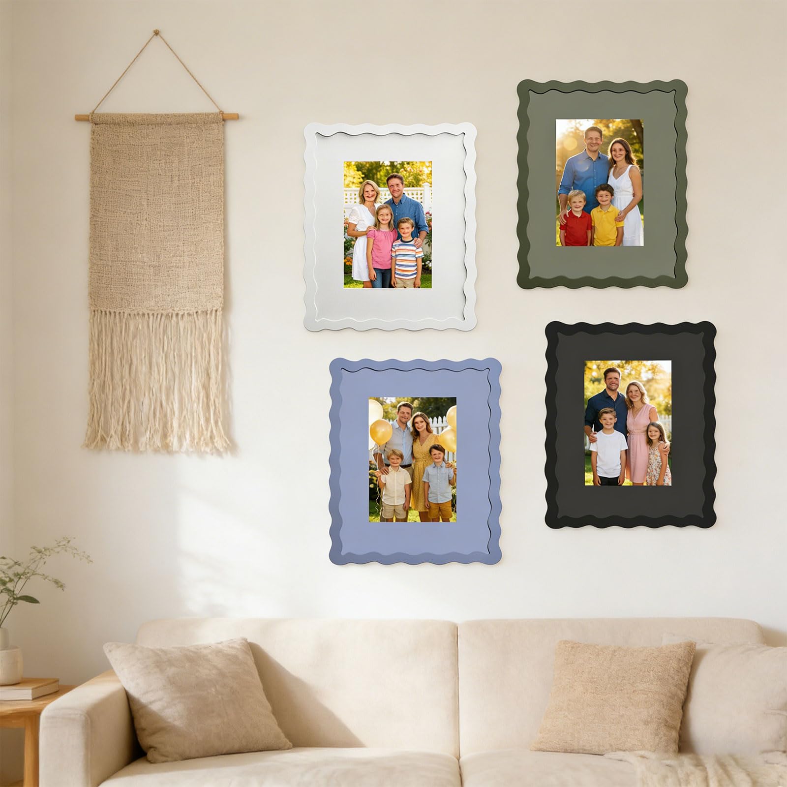 FOLODA Cornice portafoto curva, in legno, 20,3 x 25,4 cm, con vero vetro,