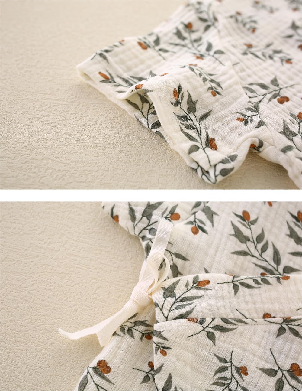 HahaNice Japanese Kimono Baby Thobe Cotton Infant Linen Romper 0-24 Months — view 4